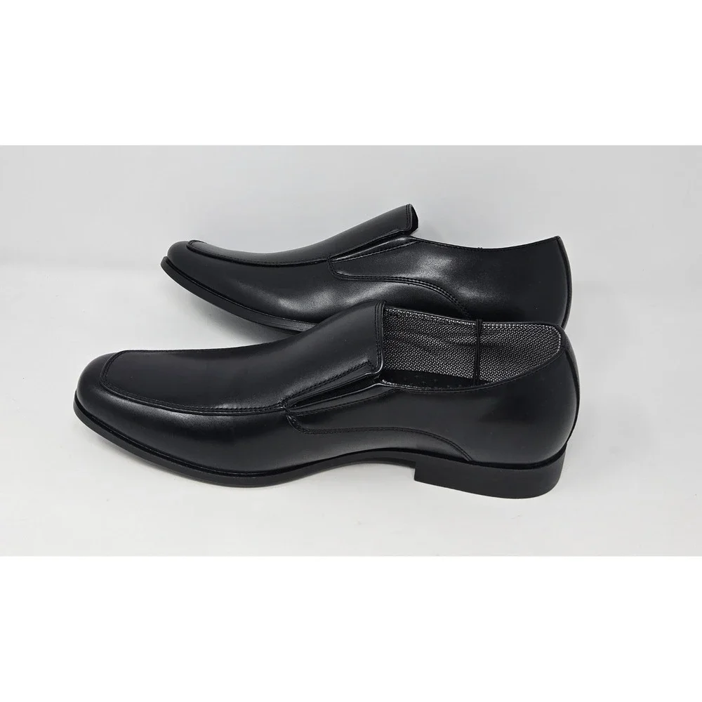 Perry Ellis Loafers Dress Shoes Mens 11 Wide Bicycle Toe Black Portfolio Slip On